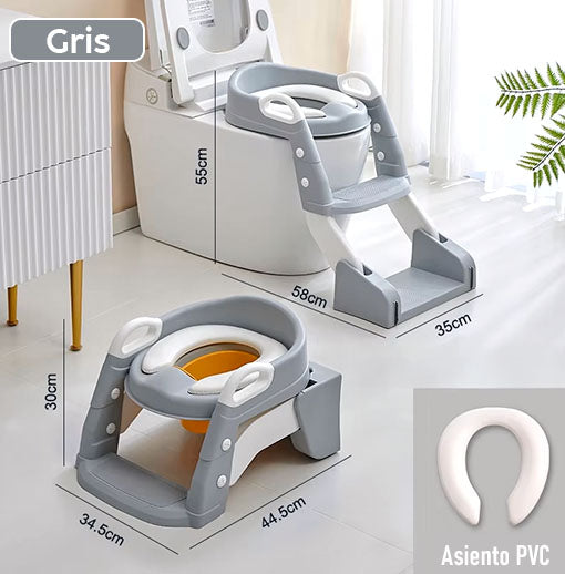 ORINAL DE ENTRENAMIENTO DOBLE 😍🚽 ¡Vasenilla y escalera, los 2 en 1!