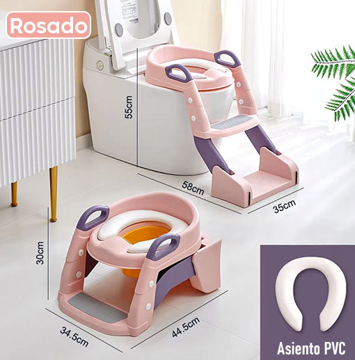 ORINAL DE ENTRENAMIENTO DOBLE 😍🚽 ¡Vasenilla y escalera, los 2 en 1!