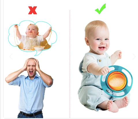 TAZÓN MÁGICO PARA BEBÉ 🤩👶 ¡La solución para que los niños no rieguen al comer! - Ofertas