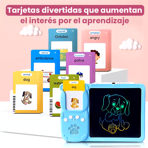 TABLERO MÁGICO BILINGUE 😱🤩 ¡112 tarjetas y 224 palabras en español e inglés! - Ofertas