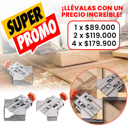 ABRAZADERAS FIJADORAS 👷🔩 ¡Une facilmente piezas en un ángulo de 90º! - Ofertas
