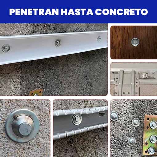 CAJA CON 200 CLAVOS FULMINANTES 👷🤩 ¡Atraviesa cualquier superficie con facilidad!