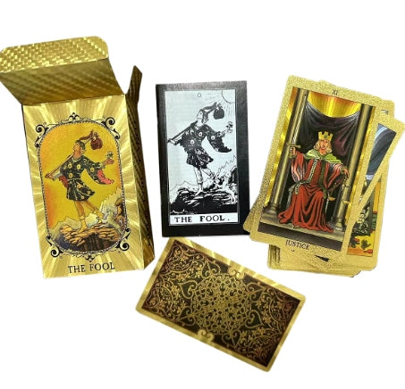 CARTAS TAROT LÁMINA DE ORO 🃏🧙 ¡1 mazo con 78 cartas! - Ofertas