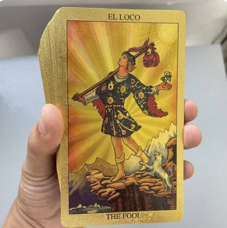 CARTAS TAROT LÁMINA DE ORO 🃏🧙 ¡1 mazo con 78 cartas! - Ofertas