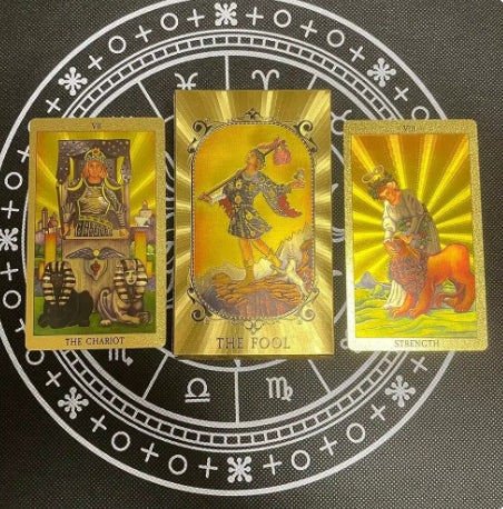 CARTAS TAROT LÁMINA DE ORO 🃏🧙 ¡1 mazo con 78 cartas! - Ofertas