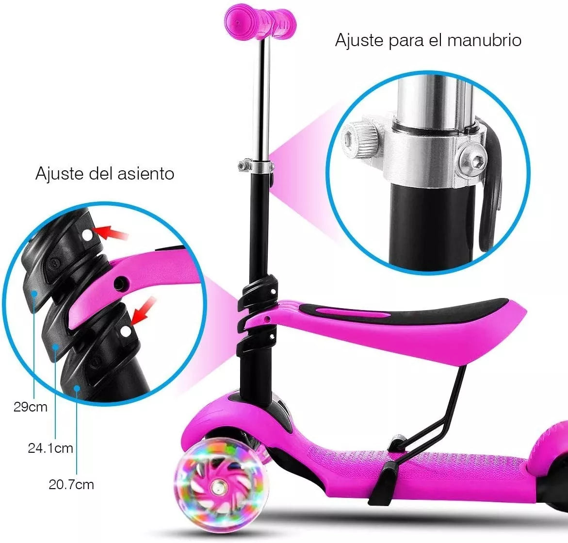 SCOOTER CUCARRONCITO 5 EN 1 🛴🐞 ¡Puede ser usado como monopatín, como triciclo o como triciclo con empuje!