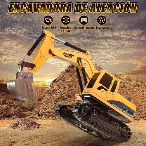 RETROEXCAVADORA A CONTROL REMOTO🚜🎮 ¡El Juguete Ideal para los pequeños constructores!
