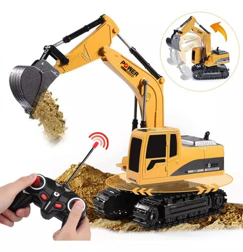 RETROEXCAVADORA A CONTROL REMOTO🚜🎮 ¡El Juguete Ideal para los pequeños constructores!