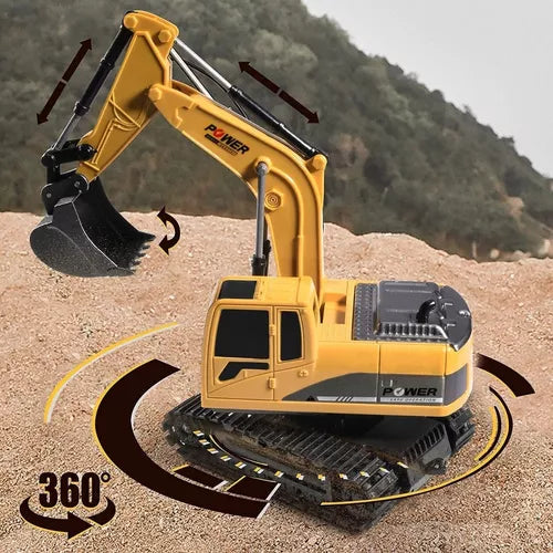 RETROEXCAVADORA A CONTROL REMOTO🚜🎮 ¡El Juguete Ideal para los pequeños constructores!