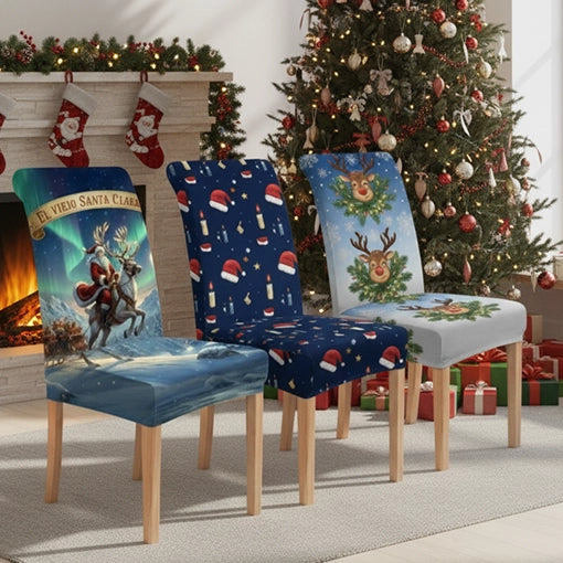 FUNDAS NAVIDEÑAS PARA SILLA 🤩🎄🎅 - Ofertas