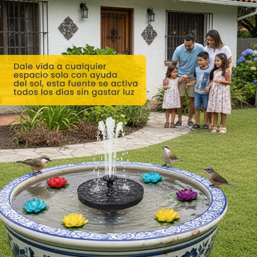 FUENTE DE AGUA SOLAR + 6 FLORES GRATIS - Ofertas
