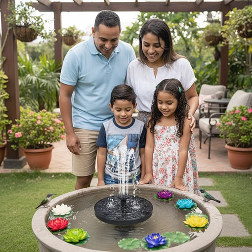 FUENTE DE AGUA SOLAR + 6 FLORES GRATIS - Ofertas