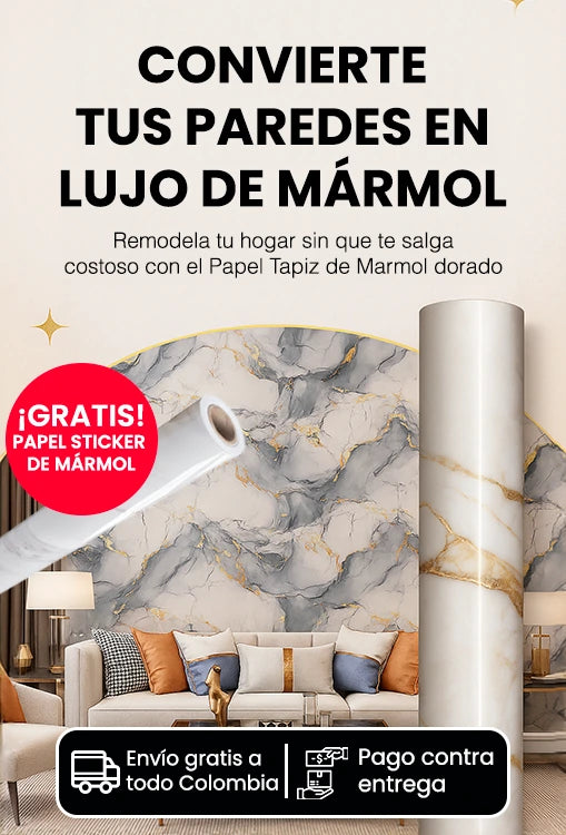 Papel Tapiz de Marmol dorado + Vinilo Marmolizado GRATIS 🤩🎉 - Ofertas