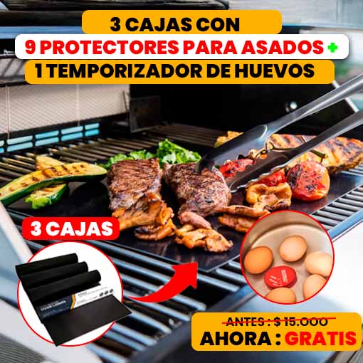 9 Protectores para asados y air fryer + 🔥1 temporizador de huevos ¡GRATIS!🎁 - Ofertas