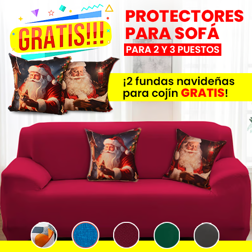PROTECTOR DE SOFÁ + 2 FUNDAS NAVIDEÑAS PARA COJÍN GRATIS 😱😍 - Ofertas