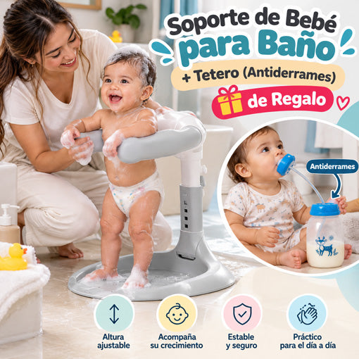 Soporte de Bebé para Baño + Tetero de Regalo