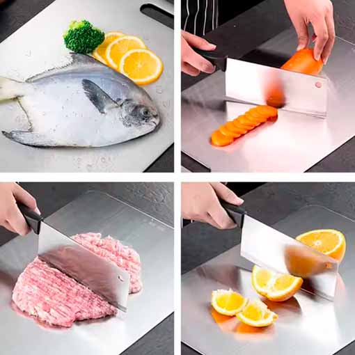 TABLA DE COCINA ACERO INOXIDABLE XXL + AFILADOR DE CUCHILLOS GRATIS 🤩😱 - Ofertas
