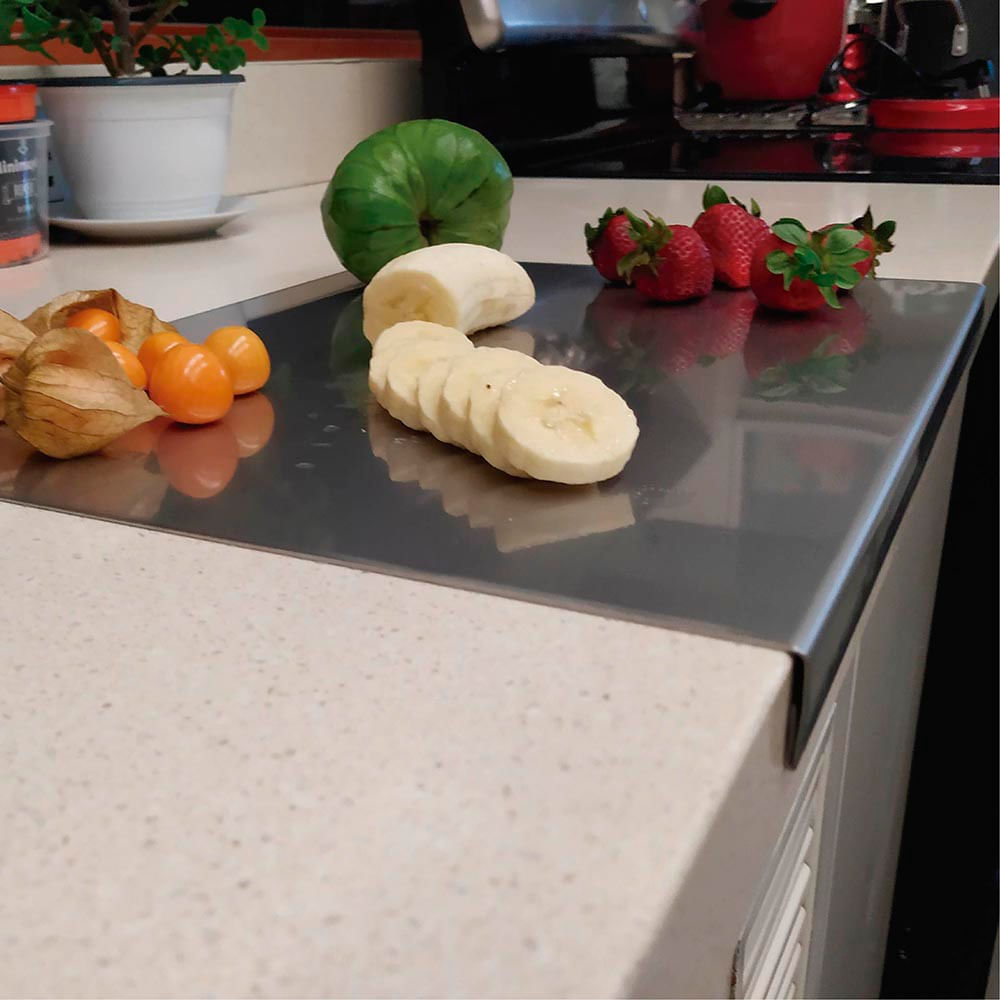Dúo de Tablas de Acero para Mesón | Tabla de 60 x 40 cm y GRATIS 1 Mediana👌✨🥑🍎 - Ofertas