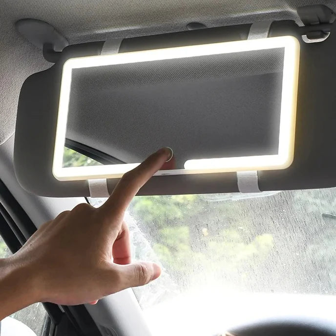 ESPEJO TOCADOR LED PARA CARRO 😍🤩 - Ofertas