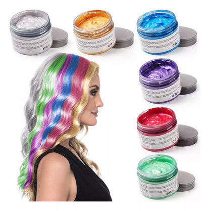 CERA COLORANTE PARA CABELLO 😍🤩 ¡Transforma tu cabello sin daños ni químicos! - Ofertas