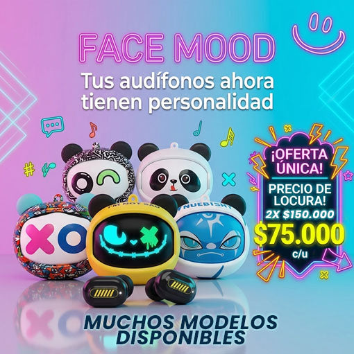 Audífonos Face Mood 🤩😜🎧 - Ofertas