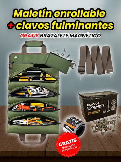 Maletín enrollable + 200 clavos fulminantes💥🤩