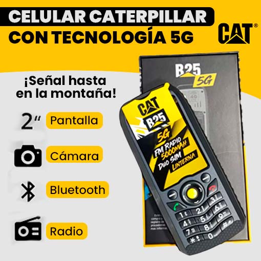 Celular CAT B25 5G 😱📱 ¡Tecnología 5G para todos los operadores!