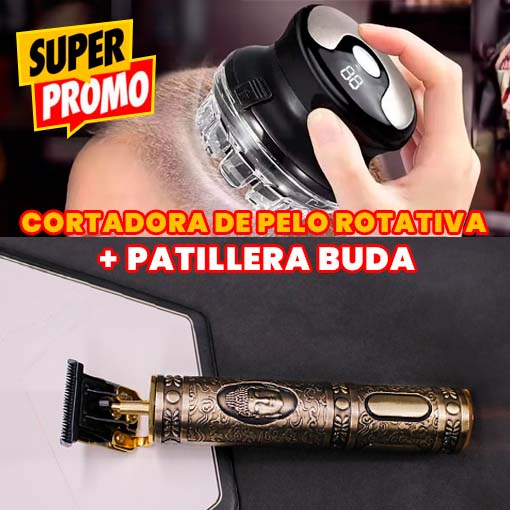 CORTADORA DE PELO ROTATIVA + PATILLERA BUDA - Ofertas