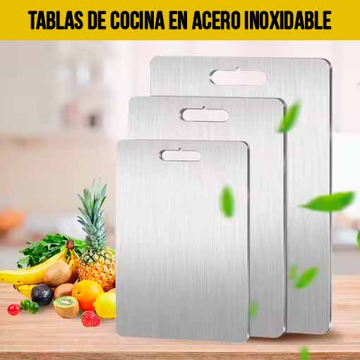 COMBO TABLAS DE COCINA ACERO INOXIDABLE ⭐😱