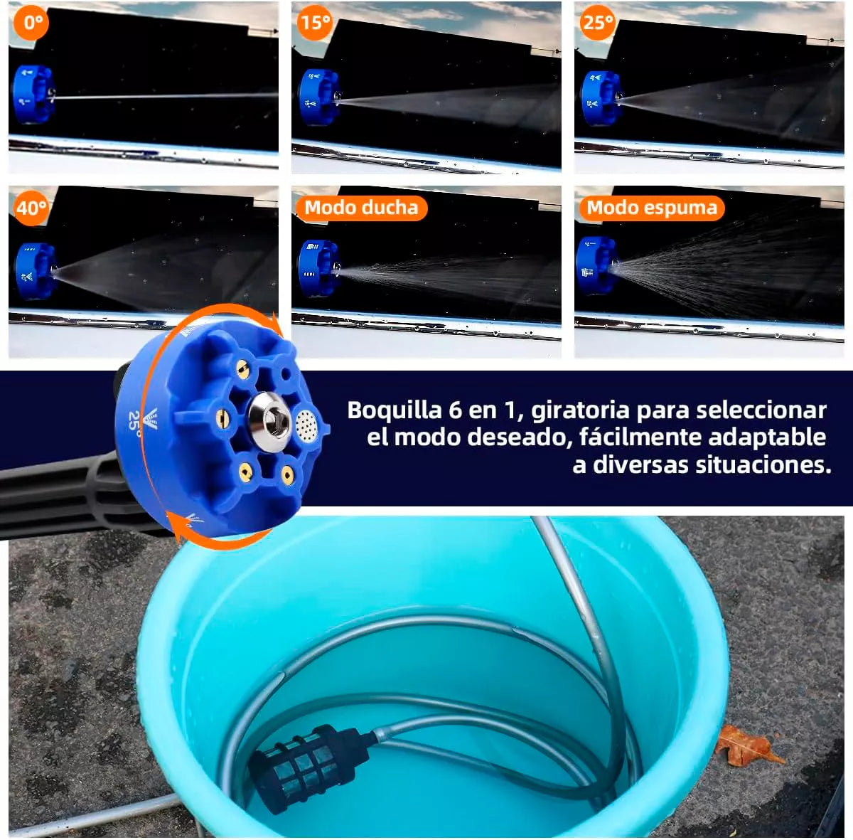 HIDROLAVADORA TURBO 🤩🚿 ¡6 boquiilas en 1! - Ofertas