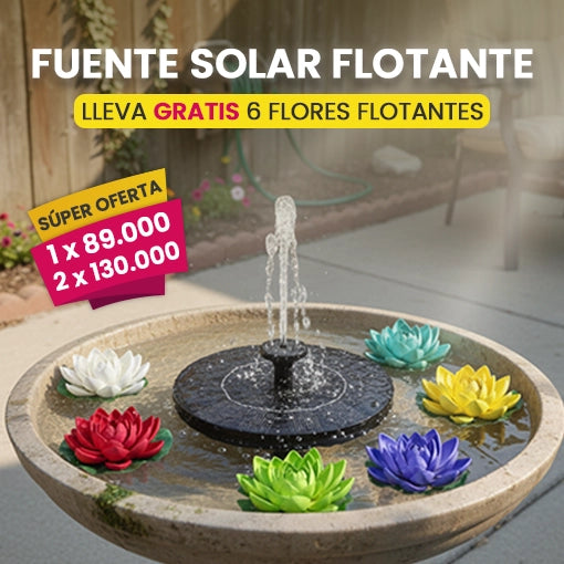 FUENTE DE AGUA SOLAR + 6 FLORES GRATIS - Ofertas