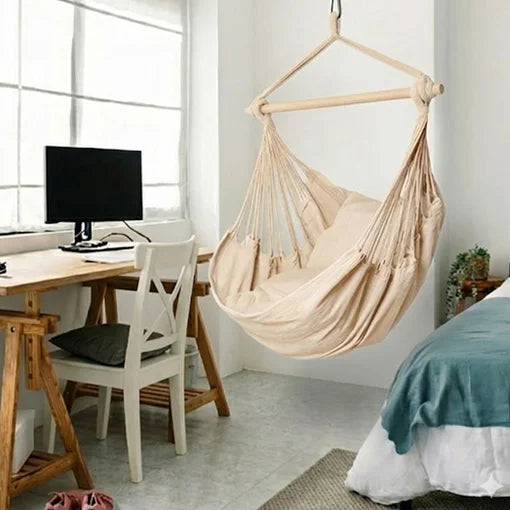 Hamaca Silla Beige+ 2 cojines ¡GRATIS!🎁 - Ofertas