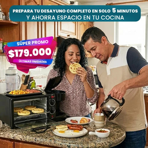 Mini Cocina 3 en 1 🤩🍳🥩🥘☕  Horno - Parrilla - Cafetera - Ofertas