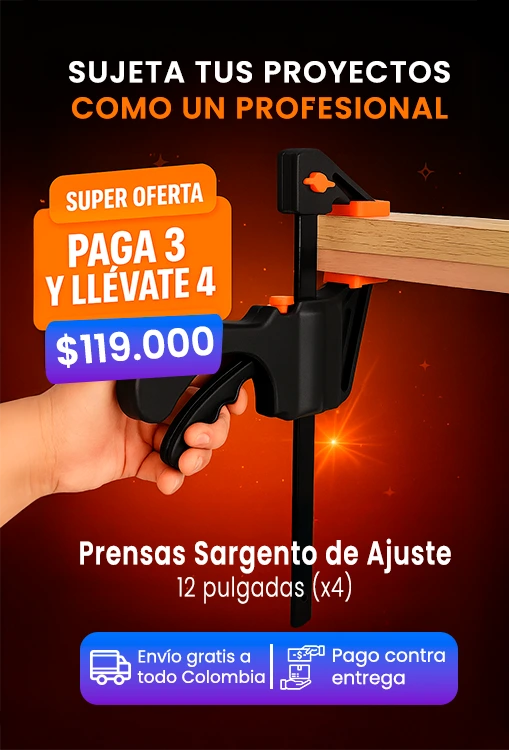 PROMO ESPECIAL: PAGA 3 Y LLÉVATE 4 PRENSAS SARGENTO AJUSTABLES 💥🛠️ - Ofertas