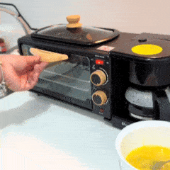 Mini Cocina 3 en 1 🤩🍳🥩🥘☕  Horno - Parrilla - Cafetera - Ofertas