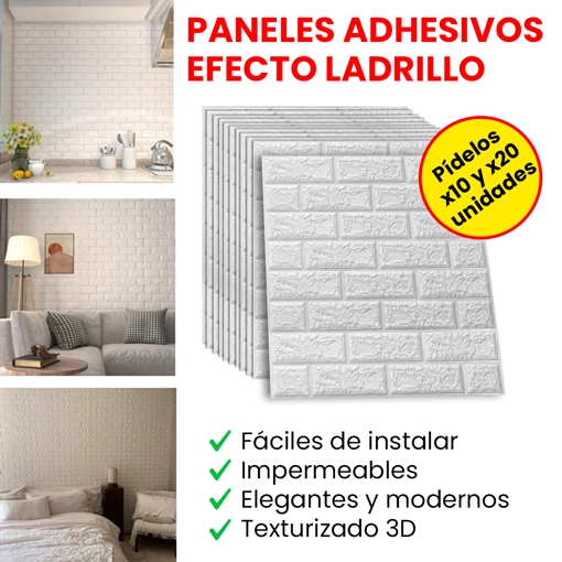 Pack x 10 PÁNELES PARA PARED 3D 🧱🤩 ¡Decora tu casa con estilo y sin esfuerzo! - Ofertas
