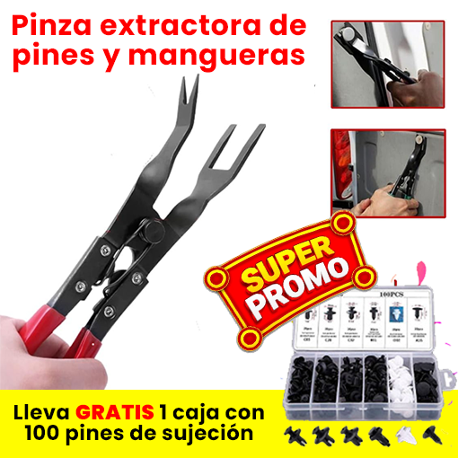 PINZA EXTRACTORA DE PINES Y MANGUERAS 🤩😱 ¡Lleva GRATIS 1 caja con 100 pines de sujeción! - Ofertas
