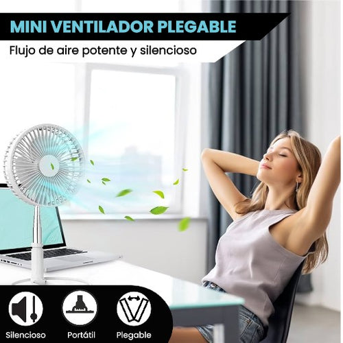 MINI VENTILADOR PLEGABLE PORTÁTIL 😎😱 ¡Lleva 2 con un incríble precio!