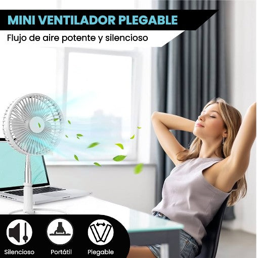 MINI VENTILADOR PLEGABLE PORTÁTIL 😎😱 ¡Lleva 2 con un incríble precio! - Ofertas