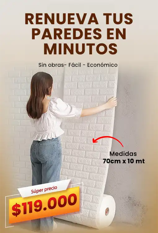 ROLLO DE PANELES 3D DE 70 CM X 10 MT🌟