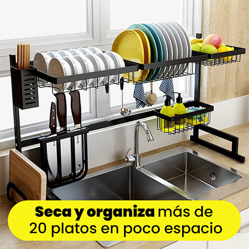 ORGANIZADOR DE PLATOS 😱😍 ¡Aumenta un 80% el espacio para secar y guardar la loza! - Ofertas