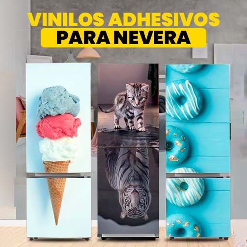 VINILOS CON DISEÑOS PARA NEVERA 😱🤩 ¡Protección novedosa y creativa para tu nevera!