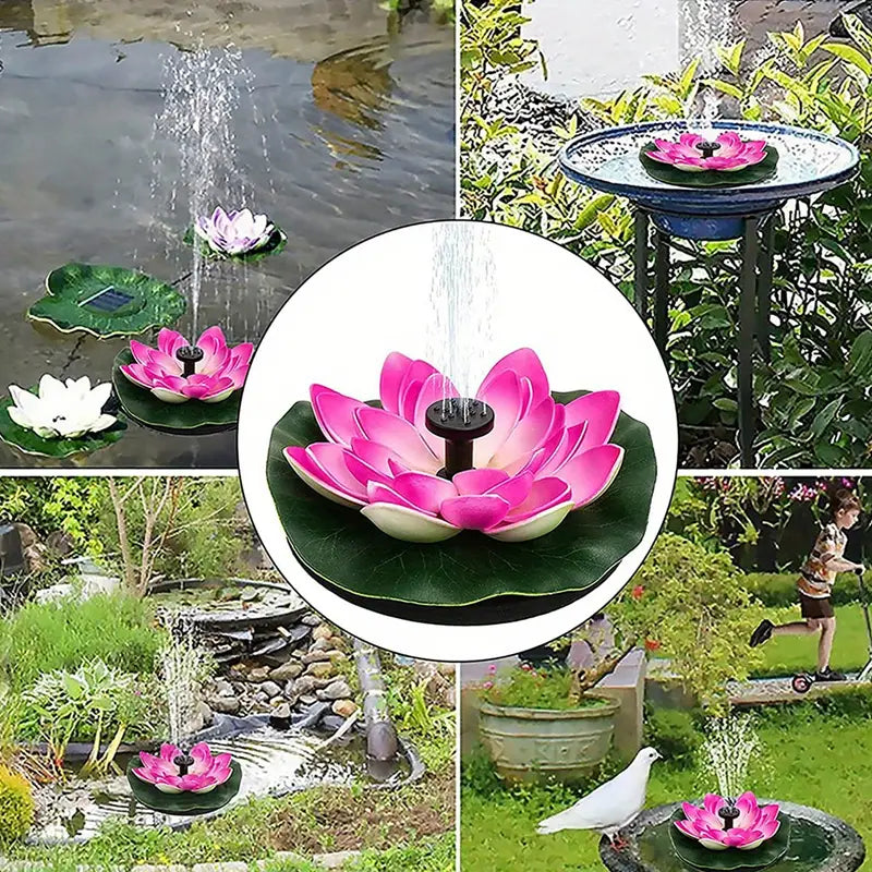 FUENTE SOLAR FLOR DE LOTO 😍🐦🐟 - Ofertas