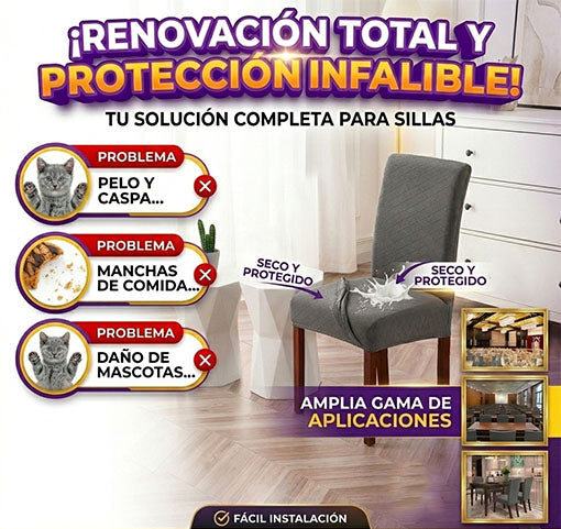 COMBO PROTECTORES 😱😍 ¡1 protector de sofá + 6 protectores de silla! - Ofertas
