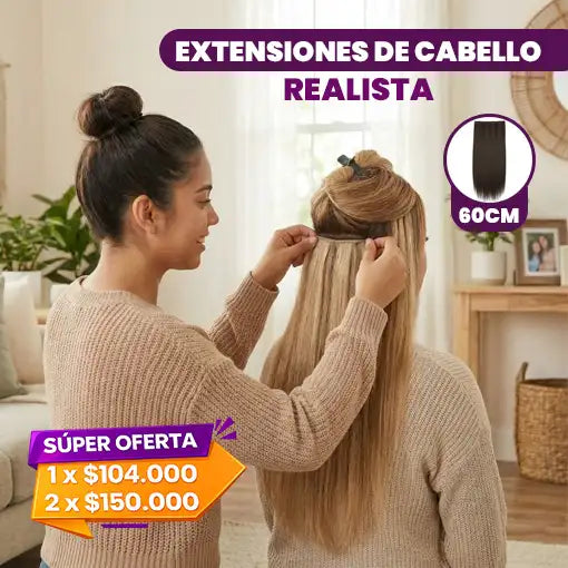 Extensión de Cabello Realista 60 cm - Ofertas