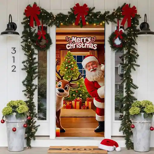 Pack x 2 Fundas navideñas para puertas 🚪🎅