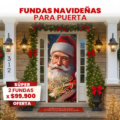 Pack x 2 Fundas navideñas para puertas 🚪🎅